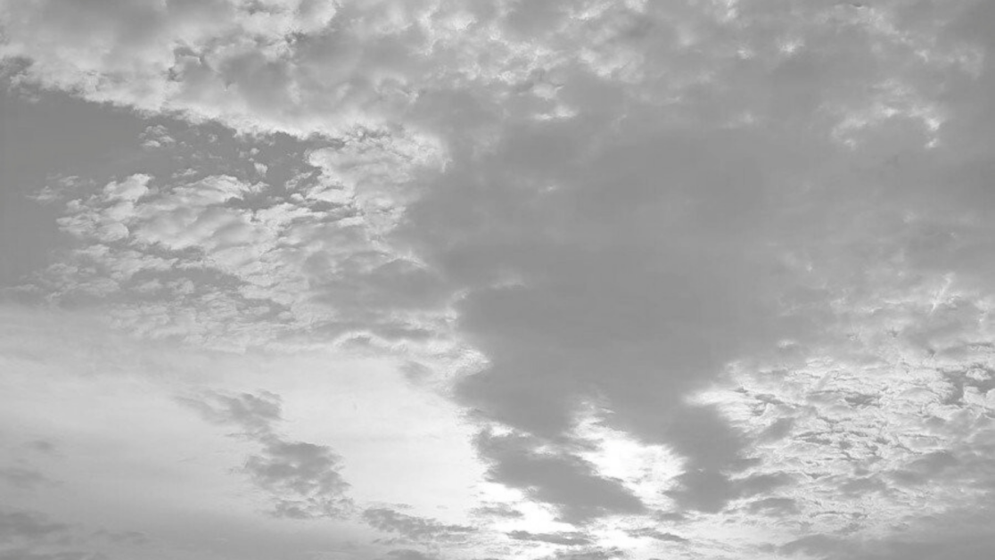 Clouds, black and white, twilight